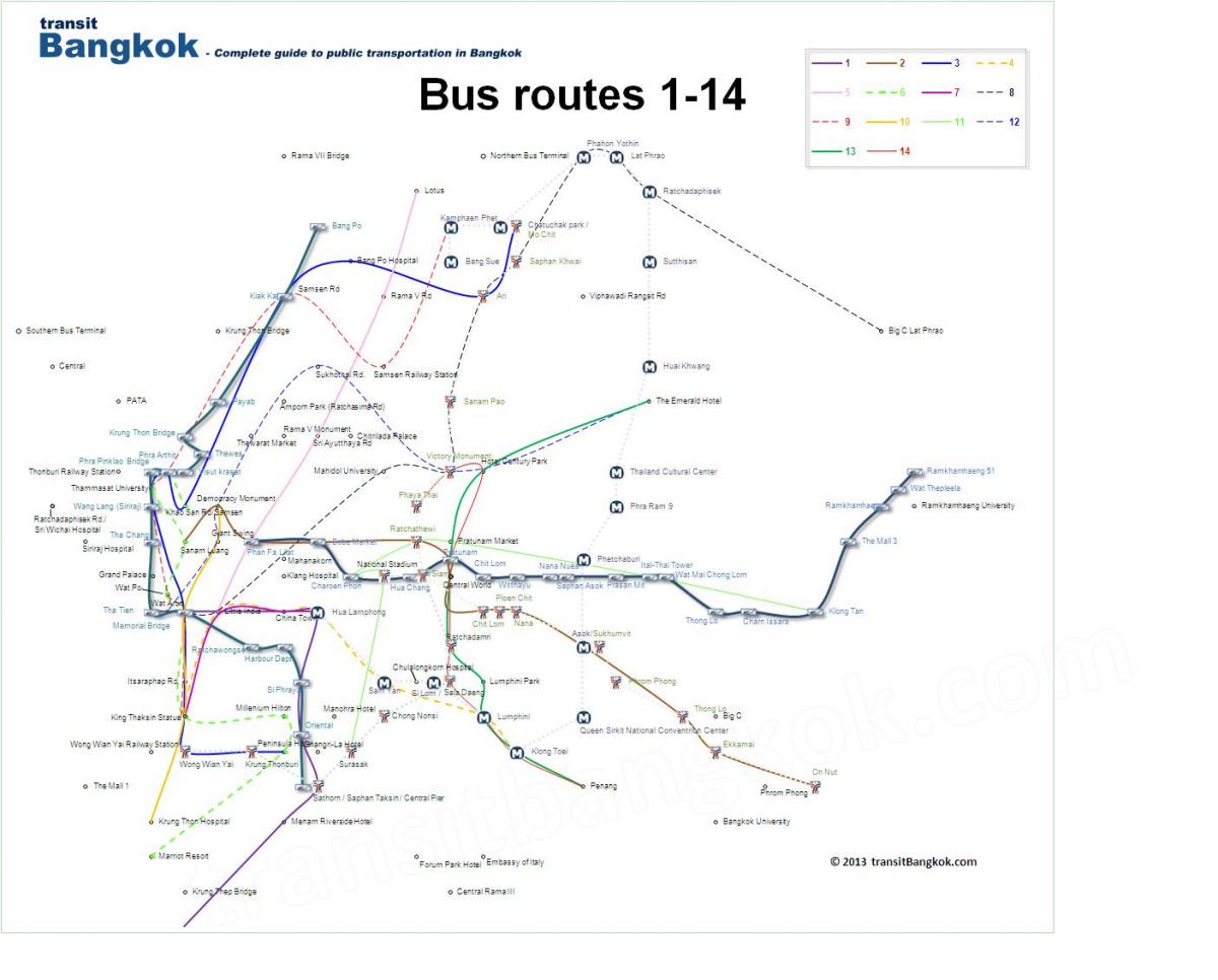 Bangkok (Krung Thep) bus station map