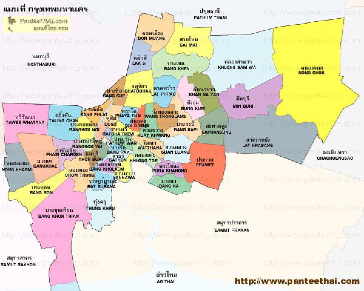 Bangkok (Krung Thep) district map
