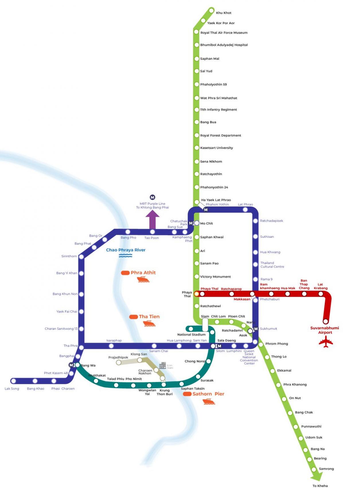 Bangkok (Krung Thep) subway station map